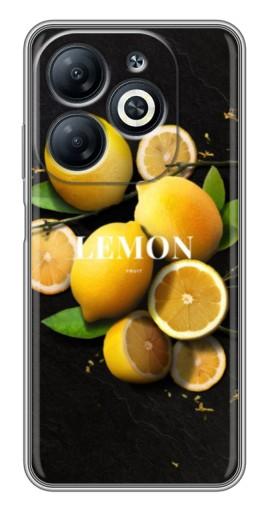 Чехол с печатью "Лимон на черном" для Infinix Smart 8