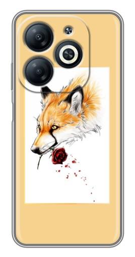 Силиконовый чехол с изображением "Лиса с розой" для Infinix Smart 8