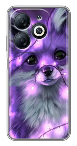 Чехол с печатью "Лисенок фиолетовый" для Infinix Smart 8