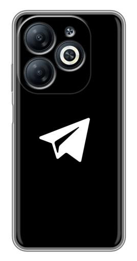 Чехол с картинкой "Лого Телеграм" для Infinix Smart 8