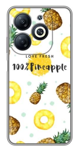 Чехол с картинкой "Любовь к ананасам" для Infinix Smart 8