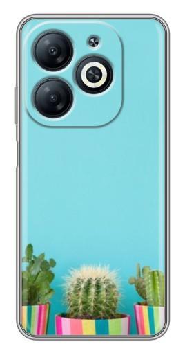 Чехол с картинкой "Маленькие кактусы" для Infinix Smart 8