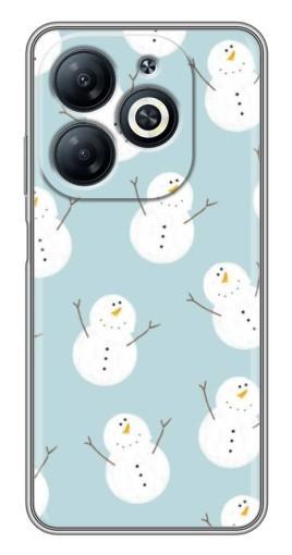 Чехол с принтом "Маленькие снеговики" для Infinix Smart 8