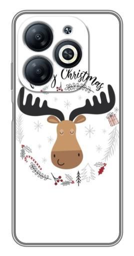 Чехол с картинкой "Новогодний олень" для Infinix Smart 8