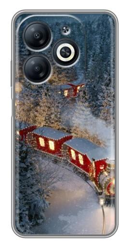 Чехол с печатью "Новогодний поезд" для Infinix Smart 8