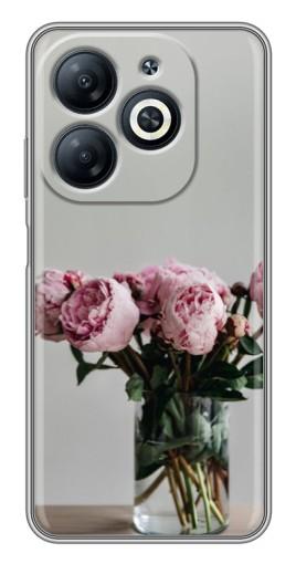 Чехол с печатью "Пионы в вазе" для Infinix Smart 8