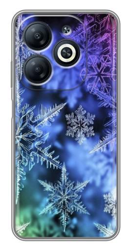 Чехол с принтом "Разноцветные снежинки" для Infinix Smart 8