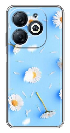 Чехол с картинкой "Ромашковый фон" для Infinix Smart 8