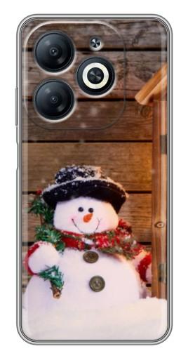 Чехол с принтом "Рождественский снеговик" для Infinix Smart 8