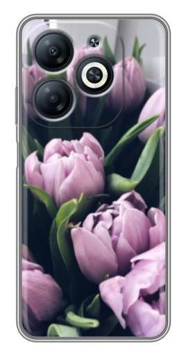 Чехол с принтом "Сиреневые тюльпаны" для Infinix Smart 8