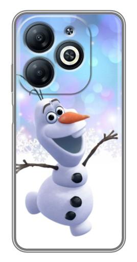 Силиконовый чехол с изображением "Снеговик Олаф" для Infinix Smart 8