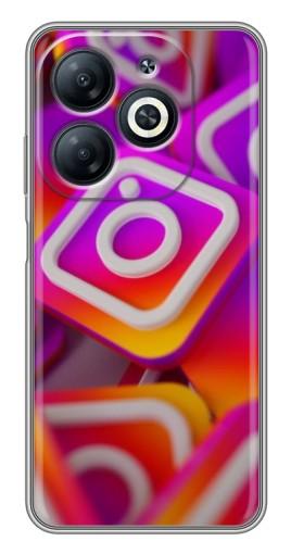 Чехол с картинкой "Значки Инстаграм" для Infinix Smart 8