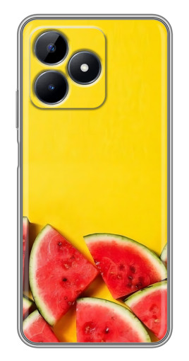 Чехол с картинкой "Арбузики на желтом" для Realme C51