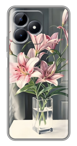Силиконовый чехол с изображением "Букет лилии" для Realme C51