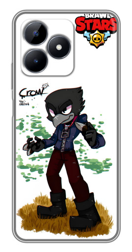 Чехол с печатью "Crow" для Realme C51