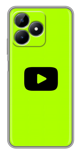 Силиконовый чехол с изображением "Кнопка Ютуба" для Realme C51