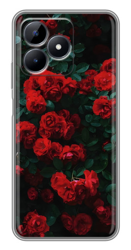 Чехол с картинкой "Красные розы" для Realme C51