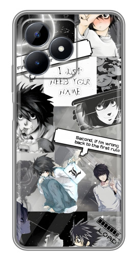 Силиконовый чехол с изображением "L - Death note" для Realme C51