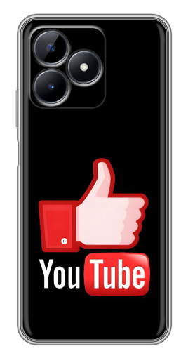 Чехол с картинкой "Лайк YouTube" для Realme C51