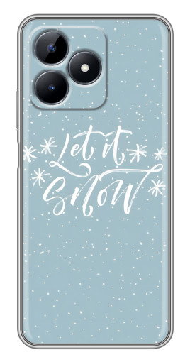 Силиконовый чехол с изображением "Let it Snow" для Realme C51
