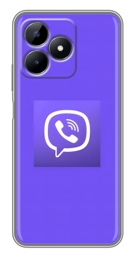 Силиконовый чехол с изображением "Лого Viber" для Realme C51