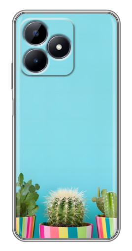 Чехол с картинкой "Маленькие кактусы" для Realme C51