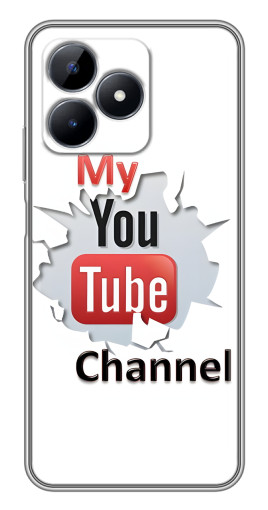 Чехол с печатью "My YouTube" для Realme C51
