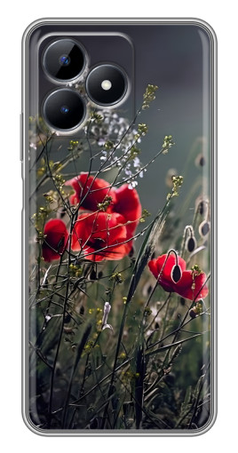 Чехол с картинкой "Поле цветов" для Realme C51