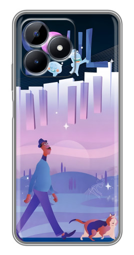 Чехол с печатью "Постер к мультику" для Realme C51