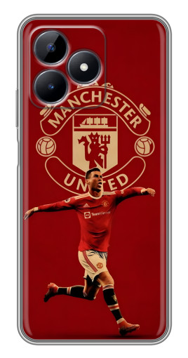 Чехол с картинкой "Ronaldo в МЮ" для Realme C51