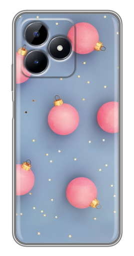 Чехол с принтом "Розовые шары" для Realme C51