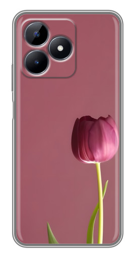 Чехол с картинкой "Розовый тюльпан" для Realme C51