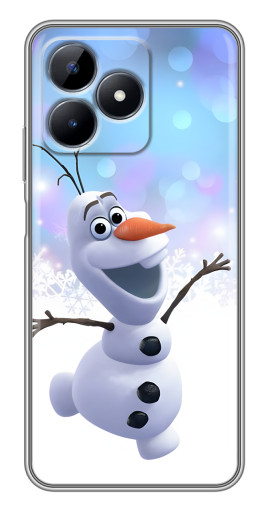 Силиконовый чехол с изображением "Снеговик Олаф" для Realme C51