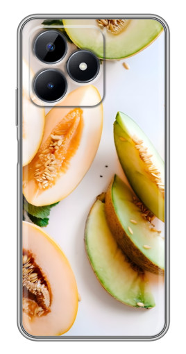 Силиконовый чехол с изображением "Свежие дыньки" для Realme C51