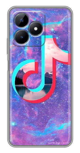 Чехол с принтом "ТикТок мраморный" для Realme C51