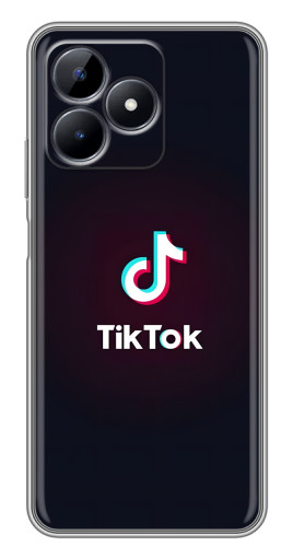 Силиконовый чехол с изображением "TikTok темный" для Realme C51