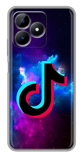 Чехол с принтом "ТикТок в космосе" для Realme C51