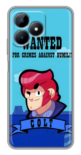 Силиконовый чехол с изображением "WANTED COLT" для Realme C51