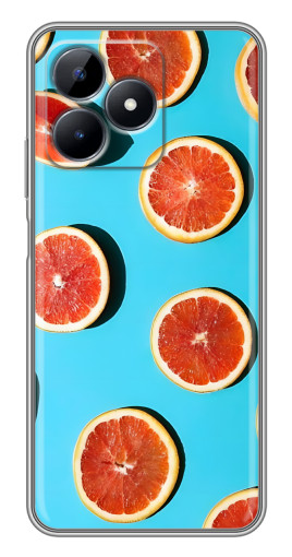 Силиконовый чехол с изображением "Яркие грейпфруты" для Realme C51