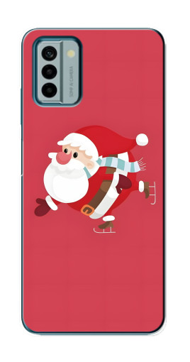 Силиконовый чехол с изображением "Дед Мороз на коньках" для Nokia G22