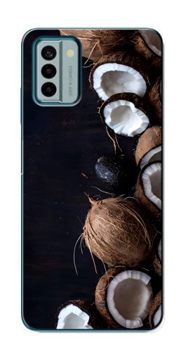 Чехол с картинкой "Кокосы на черном" для Nokia G22