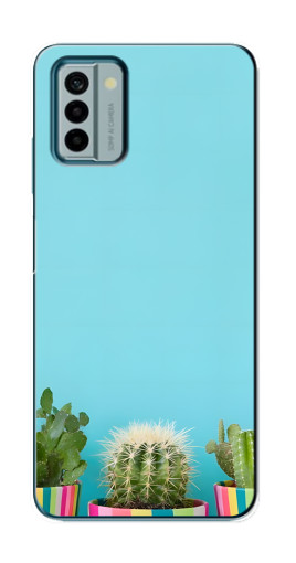 Силиконовый чехол с изображением "Маленькие кактусы" для Nokia G22