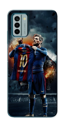 Чехол с печатью "Месси с футболкой" для Nokia G22