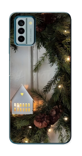 Чехол с картинкой "Новогодний венок" для Nokia G22
