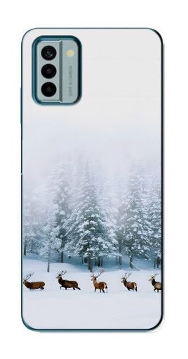 Силиконовый чехол с изображением "Олени в лесу" для Nokia G22