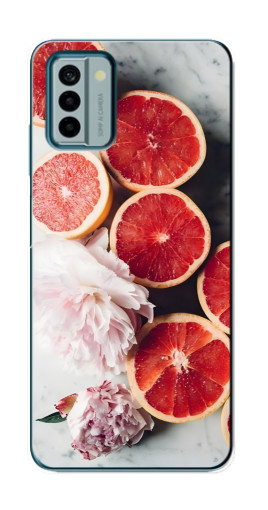 Силиконовый чехол с изображением "Половинки грейпфрутов" для Nokia G22