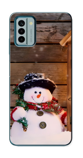 Чехол с картинкой "Рождественский снеговик" для Nokia G22