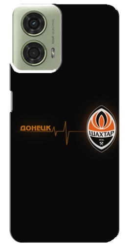 Чехол с картинкой "Шахтер в сердце" для Motorola MOTO G24