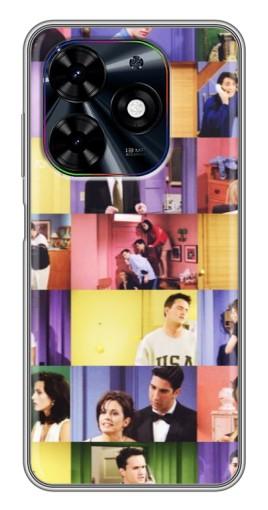 Чехол с печатью "Актеры Друзья" для Tecno Spark Go 2024 (BG6)