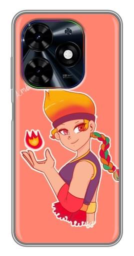 Силиконовый чехол с изображением "Amber с огоньком" для Tecno Spark Go 2024 (BG6)